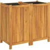 Image de vidaXL Jardinière avec Doublure, Lit Surélevé, Bac à Fleurs, Pot de Plantes, Boîte à Fleurs Jardin Patio Terrasse, 84x42x75 cm Bois Massif d'Acacia