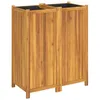 Image de vidaXL Jardinière avec Doublure, Lit Surélevé, Bac à Fleurs, Pot de Plantes, Boîte à Fleurs Jardin Patio Terrasse, 84x42x100 cm Bois Massif d'Acacia