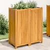 Image de vidaXL Jardinière avec doublure 84x42x100 cm bois massif d'acacia