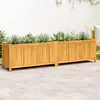 Image de vidaXL Jardinière avec doublure 199x38,5x50 cm bois massif d'acacia