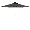 Image de vidaXL Parasol de jardin avec mât en acier anthracite 225x225x212 cm, parasol, parasol d'extérieur, parasol de terrasse, parapluie