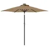 Image de vidaXL Parasol de jardin avec mât en acier taupe 225x225x212 cm, parasol, parasol d'extérieur, parasol de terrasse, parapluie, parapluie d'extérieur