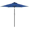 Image de vidaXL Parasol de Jardin avec mât en Acier Bleu azuré 225x225x212 cm