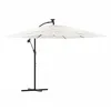 Image de vidaXL Parasol de jardin avec mât en acier blanc 246x246x230 cm