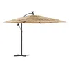 Image de vidaXL Parasol de jardin avec mât en acier marron 269x269x235 cm