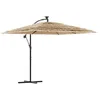Image de vidaXL Parasol de jardin avec mât en acier marron 290x290x238 cm