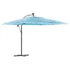Image de vidaXL Parasol de jardin avec mât en acier bleu 290x290x238 cm