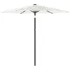 Image de vidaXL Parasol de jardin avec mât en acier blanc 268x268x226 cm, parasol, parasol d'extérieur, parasol de patio, parapluie, parasol de terrasse