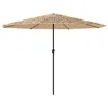 Image de Parasol de jardin avec mât en acier marron 324x324x247 cm