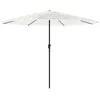 Image de Parasol de jardin avec mât en acier blanc 324x324x247 cm