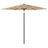 Image de Parasol de jardin avec LED et mât en acier marron 268x268x226cm