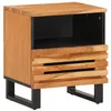 Image de vidaXL Table de Chevet, Armoire de Lit avec Rangement, Table de Nuit, Meuble de Chambre à Coucher Maison Intérieur, Bois d'Acacia Massif