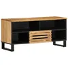Image de vidaXL Meuble TV 100x34x46 cm Bois Massif de manguier Brut