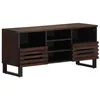 Image de vidaXL Meuble TV Marron 100x34x46 cm Bois Massif manguier
