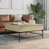 Image de vidaXL Table basse chêne sonoma 95x95x45 cm bois d'ingénierie et métal