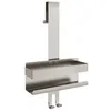 Image de vidaXL Support de Douche Suspendu, Étagère de Douche avec Rangement, Organisateur de Salle de Bain Maison Intérieur, Acier Inoxydable 304 Brossé
