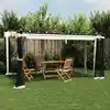Image de vidaXL Tonnelle avec parois en filet crème 4x3 m acier