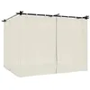 Image de vidaXL Tonnelle avec Rideaux crème 3x3 m Acier, tonnelle de Jardin, tonnelle de Patio, pavillon de Jardin, tonnelle d'extérieur, pavillon, pergola