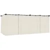 Image de vidaXL Tonnelle avec Rideaux crème 6x3 m Acier, tonnelle de Jardin, tonnelle de Patio, pavillon de Jardin, tonnelle d'extérieur, pavillon, pergola