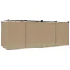 Image de vidaXL Tonnelle avec Rideaux Taupe 6x3 m Acier, tonnelle de Jardin, tonnelle de Patio, pavillon de Jardin, tonnelle d'extérieur, pavillon, pergola