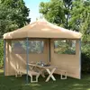 Image de vidaXL Tente de réception pliable escamotable avec 2 parois latérales