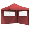 Image de vidaXL Tente de réception Pliable escamotable avec 2 parois latérales, Tente, Tente à auvent, auvent de Gazebo, Tente Gazebo, Tente de Jardin
