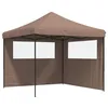 Image de vidaXL Tente de réception Pliable escamotable avec 2 parois latérales, Tente, Tente à auvent, auvent de Gazebo, Tente Gazebo, Tente de Jardin