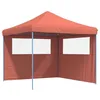 Image de vidaXL Tente de réception Pliable escamotable avec 2 parois latérales, Tente, Tente à auvent, auvent de Gazebo, Tente Gazebo, Tente de Jardin