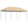 Image de vidaXL Tente de réception Pliable escamotable Beige 580x292x315 cm, Tente, Tente à auvent, auvent de Gazebo, Tente Gazebo, Tente de Jardin