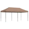 Image de vidaXL Tente de réception Pliable escamotable Marron 580x292x315 cm, Tente, Tente à auvent, auvent de Gazebo, Tente Gazebo, Tente de Jardin