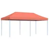 Image de vidaXL Tente réception Pliable escamotable Terre Cuite 580x292x315 cm, Tente, Tente à auvent, auvent de Gazebo, Tente Gazebo, Tente de Jardin