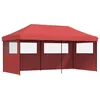 Image de vidaXL Tente de réception Pliable escamotable avec 3 parois latérales, Tente, Tente à auvent, auvent de Gazebo, Tente Gazebo, Tente de Jardin