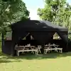 Image de vidaXL Tente de réception pliable escamotable 4 parois latérales noir