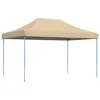 Image de Tente de réception pliable escamotable beige 440x292x315 cm