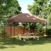 Image de vidaXL Tente de réception pliable escamotable marron 440x292x315 cm