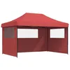 Image de vidaXL Tente de réception Pliable escamotable avec 3 parois latérales, Tente, Tente à auvent, auvent de Gazebo, Tente Gazebo, Tente de Jardin