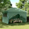 Image de vidaXL Tente de réception pliable escamotable 4 parois latérales vert