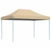 Image de Tente de réception pliable escamotable beige 410x279x315 cm