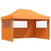 Image de vidaXL Tente de réception Pliable escamotable avec 3 parois latérales, Tente, Tente à auvent, auvent de Gazebo, Tente Gazebo, Tente de Jardin