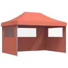 Image de vidaXL Tente de réception Pliable escamotable avec 3 parois latérales, Tente, Tente à auvent, auvent de Gazebo, Tente Gazebo, Tente de Jardin