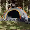 Image de vidaXL Tente de camping 3 personnes gris et orange libération rapide