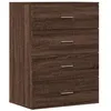 Image de vidaXL Buffet, Armoire Latérale avec Tiroirs, Meuble de Rangement Salon Salle de Séjour Intérieur, Moderne, Chêne Marron Bois d'Ingénierie
