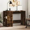 Image de vidaXL Bureau chêne fumé 102x50x75 cm bois d'ingénierie
