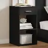 Image de vidaXL Tables de chevet 2 pcs noir 35x34x65 cm bois d’ingénierie