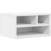 Image de vidaXL Support d'imprimante blanc 40x32x22,5 cm bois d'ingénierie, table d'imprimante, table d'imprimante d'ordinateur, support d'imprimante avec rangement