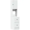 Image de vidaXL Armoire de Cuisine Blanc 35x50x180 cm Bois d'ingénierie, Placard de Cuisine, unité de cuisinette, Armoire de Rangement avec tiroir