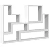 Image de vidaXL Étagère Murale Blanc 96x12x64 cm Bois d’ingénierie, étagère Murale Cube, Organisateur Cube, étagère Flottante, Rangement Cube