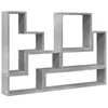 Image de vidaXL Étagère Murale Sonoma Gris 96x12x64 cm Bois d'ingénierie, étagère Murale Cube, Organisateur Cube, étagère Flottante, Rangement Cube