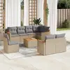 Image de vidaXL Salon de jardin avec coussins 9pcs mélange beige résine tressée