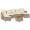 Image de vidaXL Salon de Jardin avec Coussins 8 pcs, Canapés de Terrasse, Ensemble de Meubles de Patio, Mobilier d'Extérieur, Beige Résine Tressée